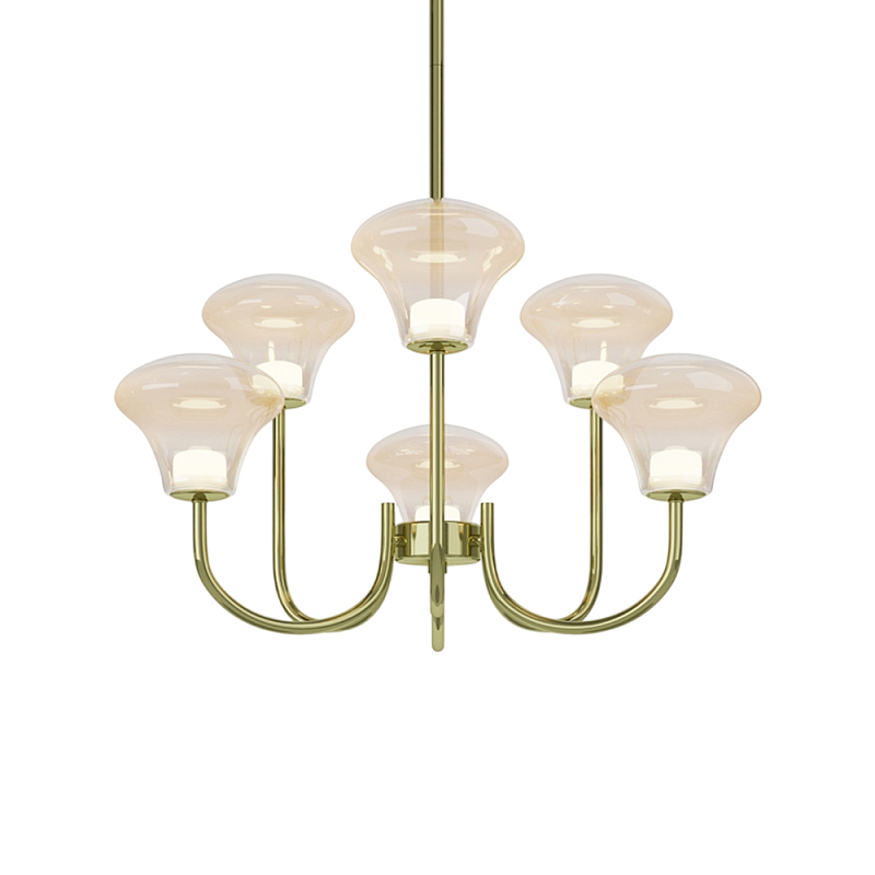 Люстра подвесная Dynasty 3000К Латунь в Омске | Loft Concept 