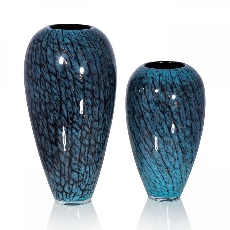 Стеклянная ваза Chrysalis Бирюзовый в Омске | Loft Concept 