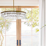 Люстра круглая с подвесками в форме стеклянных капель Glass Rain варинант исполнения - 5 | Loft Concept в Омске