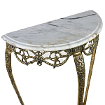 Консоль из бронзы с мраморной столешницей Mademoiselle De Console варинант исполнения - 1 | Loft Concept в Омске