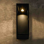 Уличный настенный светильник прямоугольной формы черного цвета Geometric Glow варинант исполнения - 2 | Loft Concept в Омске