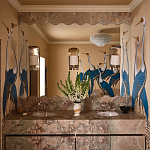 Обои ручная роспись Sarus Cranes Colourway SC-208 on Raw Silk dyed silk варинант исполнения - 3 | Loft Concept в Омске