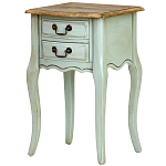 Прикроватная тумба из массива березы светло-бирюзовая Montmartre Provence Bedside Table варинант исполнения - 1 | Loft Concept в Омске