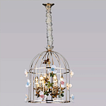 Люстра в виде клетки с цветами Flower Cell варинант исполнения - 3 | Loft Concept в Омске