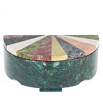Шкатулка с мозаикой из натурального камня змеевик Stone Casket варинант исполнения - 1 | Loft Concept в Омске