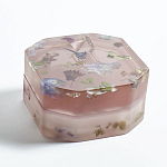 Шкатулка из эпоксидной смолы с цветами розовая Epoxy Resin Square Box Pink варинант исполнения - 5 | Loft Concept в Омске