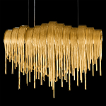 Люстра подвесная с металлическими цепочками и изогнутыми металлическими дугами 72 см Atlantis Chain варинант исполнения - 17 | Loft Concept в Омске