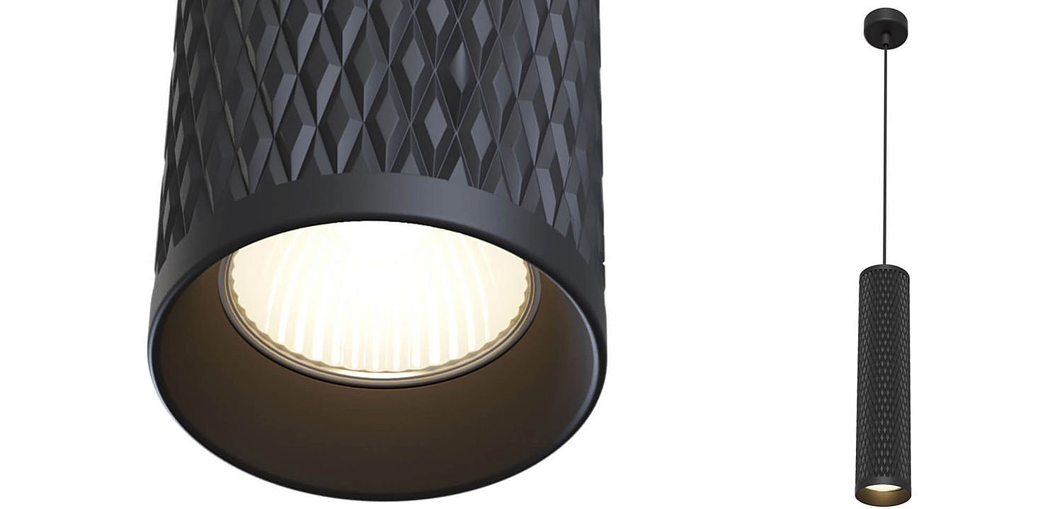 Подвесной светильник Trumpet tube black rhombus Подвесной светильник Trumpet tube black rhombus - Loft-Concept в Омске