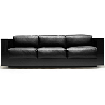 Дизайнерский кожаный диван черный Poltronova Saratoga Sofa варинант исполнения - 2 | Loft Concept в Омске