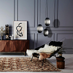 Подвесной светильник вертикальной овальной формы украшенный белыми круглыми бусинами Gradient Oval Pendant Lamp White варинант исполнения - 4 | Loft Concept в Омске