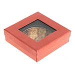 Зеркало карманное складное круглое из натурального камня Оникс в подарочной упаковке Silver Stone Mirrors варинант исполнения - 4 | Loft Concept в Омске