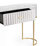 Консоль овальная на золотистых фигруных ножках Wall Console варинант исполнения - 3 | Loft Concept в Омске