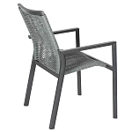 Стул темно-серый с высокой плетеной спинкой и сиденьем Braided Strength варинант исполнения - 3 | Loft Concept в Омске