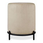 Банкетка овальная бежевый велюр на 4-х металлических ножках черного цвета SANJAY варинант исполнения - 3 | Loft Concept в Омске