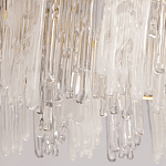 Люстра круглая с прозрачными стержнями разной длины Textured Glass Chandelier варинант исполнения - 8 | Loft Concept в Омске