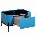 Тумба прикроватная чёрно-голубая с  ящиком Blue Cabinet варинант исполнения - 2 | Loft Concept в Омске