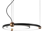 Люстра подвесная светодиодная черный металл Ring Horizontal варинант исполнения - 1 | Loft Concept в Омске