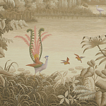 Обои ручная роспись Le Brésil Amarelo Sepia варинант исполнения - 3 | Loft Concept в Омске