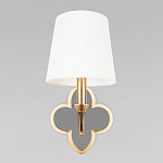 Бра с белым текстильным абажуром и фигурным основанием с зеркальной вставкой Vitorino варинант исполнения - 5 | Loft Concept в Омске
