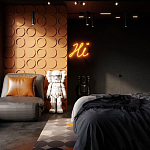 Гипсовая 3D панель с принтографией PM-105 варинант исполнения - 1 | Loft Concept в Омске