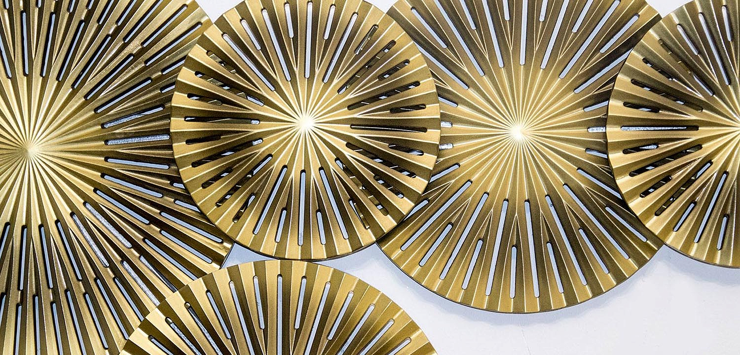 Арт-объект Apollo Brown and Gold Wall Plaque Disc gap 5 - Loft-Concept в Омске