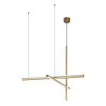 Люстра с 3-мя  пересекающимися цилиндрическими плафонами на тонких тросах Trumpet tube варинант исполнения - 2 | Loft Concept в Омске