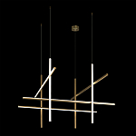 Люстра с 8-ю пересекающимися цилиндрическими плафонами на тонких тросах Trumpet tube варинант исполнения - 7 | Loft Concept в Омске