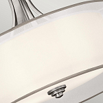 Люстра подвесная с двойным круглым плафоном из органзы и матового стекла Kichler варинант исполнения - 3 | Loft Concept в Омске