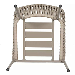 Стул серо-бежевый с декоративным плетением на спинке и подлокотниках Chair Weave варинант исполнения - 7 | Loft Concept в Омске