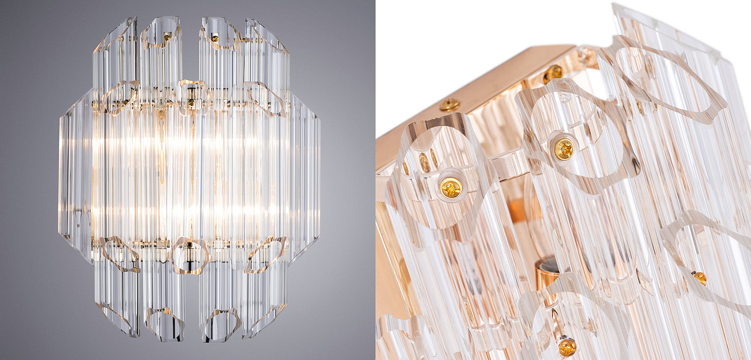 Бра Hexagon Tube Light Crystal wall lamp Бра Hexagon Tube Light Crystal wall lamp - Loft-Concept в Омске