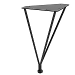 Стол журнальный c коричневой круглой столешницей на четырех черных ножках Charm Coffee Table варинант исполнения - 3 | Loft Concept в Омске