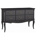 Консоль черная из массива бука с ящиками в стиле прованс Black Provence варинант исполнения - 1 | Loft Concept в Омске