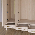 Большой Шкаф Primo Светлый дуб с 3 дверьми и 3 выдвижными ящиками варинант исполнения - 4 | Loft Concept в Омске