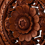 Панно из дерева круглое Flower Panel With Trees варинант исполнения - 2 | Loft Concept в Омске