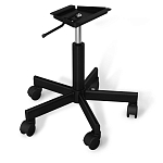 Стул с мягкой бирюзовой обивкой из велюра и подъемно-поворотным механизмом на черных колесиках Harper Turquoise варинант исполнения - 3 | Loft Concept в Омске