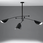 Потолочный светильник с подвижными плафонами Aracea Black Ceiling Lamp варинант исполнения - 2 | Loft Concept в Омске