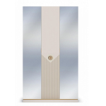 Шкаф трёхдверный с 2-мя зеркальными дверками Satin Furniture варинант исполнения - 3 | Loft Concept в Омске