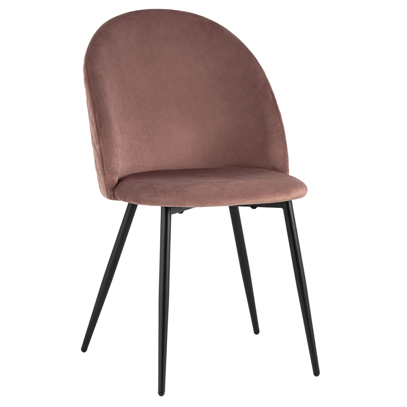 Мягкий стул в велюре пыльно-розового цвета Miruna Chair Черный Пепельно-розовый Мягкий стул в велюре пыльно-розового цвета Miruna Chair Черный Пепельно-розовый в Омске | Loft Concept