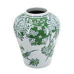 Ваза с зелеными цветочными и птичьими мотивами Vase Inspired by Nature варинант исполнения - 2 | Loft Concept в Омске