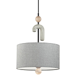 Люстра с серым тканевым плафоном Flourish варинант исполнения - 1 | Loft Concept в Омске