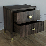 Тумба прикроватная с двумя ящиками Elsa Dreams Walnut варинант исполнения - 2 | Loft Concept в Омске