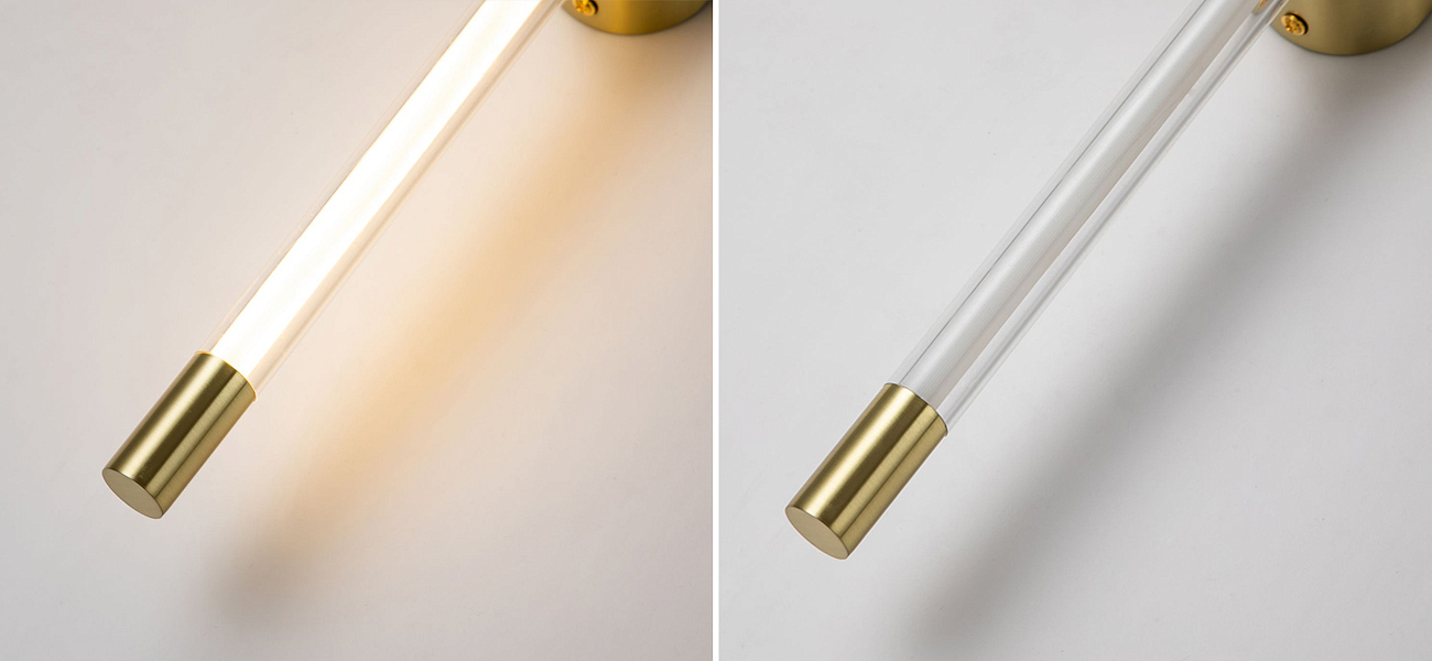 Бра Trumpet tube Double Золотое 60 см Бра Trumpet tube Double Золотое 60 см - Loft-Concept в Омске