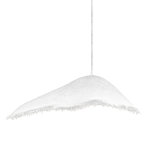 Подвесной светильник с асимметричным волнообразным абажуром и фактурной бахромой по краю Tactile Line