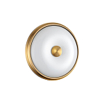 Бра круглое с матовым стеклянным плафоном и металлической окантовкой Soft Halo варинант исполнения - 3 | Loft Concept в Омске