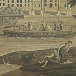 Обои ручная роспись Monuments of Paris Eau Forte on antique scenic Xuan paper варинант исполнения - 1 | Loft Concept в Омске