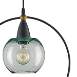 Подвесной светильник с прозрачным плафоном в тонком металлическом кругу Hanging Cascade Balls варинант исполнения - 1 | Loft Concept в Омске