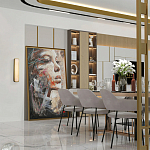 Бра в металлическом корпусе с рассеивателем из бежевого алебастра Cryptocrystalline Stone варинант исполнения - 2 | Loft Concept в Омске