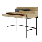 Стол письменный с выдвижным ящиком цвета древесины LEILA WORKING TABLE OAK ANTHRACITE варинант исполнения - 1 | Loft Concept в Омске