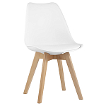 Стул с основой из пластика и мягким сиденьем Arvika White варинант исполнения - 1 | Loft Concept в Омске