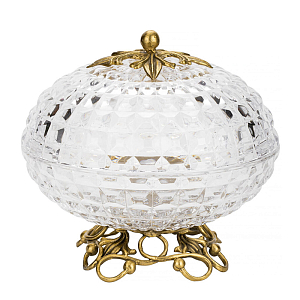 Конфетница из прозрачного рельефного стекла Eden Garden